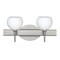 Besa Lighting Palla 5 Vanity, Opal Matte, Satin Nickel Finish, 2x5W LED 2SW-565807-LED-SN - alternate 1